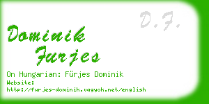 dominik furjes business card