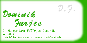 dominik furjes business card